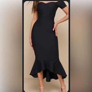 How Much I Care Midnight Blue NWOT - Off shoulder